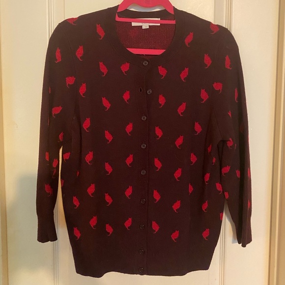 LOFT Sweaters - Loft cat cardigan Sz large